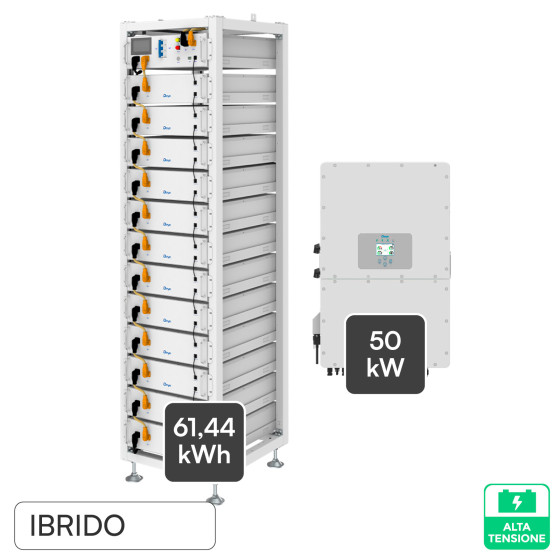 V-Tac Kit Inverter Trifase Ibrido 50kW + Accumulatore LiFePO4 V-Tac Kit Inverter Trifase Ibrido 50kW + Accumulatore LiFePO4
