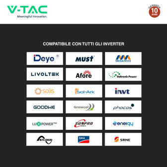 VT-12040 Accumulatore 10,24kWh Impianti Fotovoltaici CEI 0-21 V-Tac