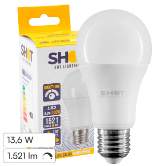Lampadina LED E27 13,6W Bulb A60 Dimmerabile Bot Lighting Shot