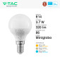 Immagine 5 - V-Tac Pro VT-1804 Lampadina LED E14 3,7W MiniGlobo P45 SMD Chip Samsung - SKU 8042 / 8043 / 8044