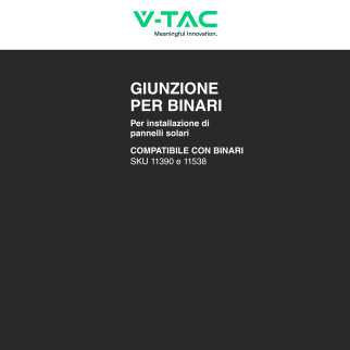 8 Giunzioni per Binari Pannelli Solari Fotovoltaici V-Tac