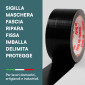 Immagine 5 - Nastro Adesivo Telato Americano Nero Isolante Impermeabile Professionale Aderenza Multisuperficie - Rotolo da 5cm x 25m