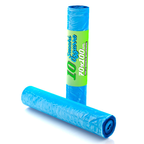 Sacchi Azzurri Plastica HDPE Raccolta Differenziata 110L 70x100cm Sacchi Azzurri Plastica HDPE Raccolta Differenziata 110L 70x100cm