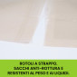 Immagine 3 - Sacchi Spazzatura Ambra in Plastica HDPE per Rifiuti con Maniglie Tira e Chiudi 120L - Rotolo 10 sacchi da 90x120cm