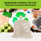 Immagine 4 - Sacchi Spazzatura Ambra in Plastica HDPE per Rifiuti con Maniglie Tira e Chiudi 120L - Rotolo 10 sacchi da 90x120cm