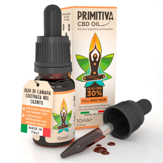 Primitiva Olio CBD 30% Estratto di Canapa Naturale Flacone da 10ml Primitiva Olio CBD 30% Estratto di Canapa Naturale Flacone da 10ml