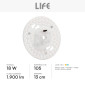 Immagine 2 - Life Modulo LED Circolina 18W SMD con Magneti Ø130mm Changing Color CCT 3in1 per Plafoniere con Driver - mod. 39.942418CFN