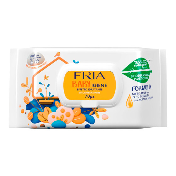 Fria Baby Igiene 70 Salviette Idratanti con Olio di Argan Fria Baby Igiene 70 Salviette Idratanti con Olio di Argan