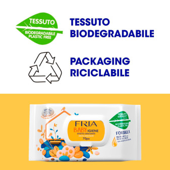 Fria Baby Igiene 70 Salviette Idratanti con Olio di Argan