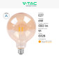 Immagine 2 - V-Tac VT-1956 Lampadina LED E27 6W Globo G125 Filament in Vetro Ambrato - SKU 214473