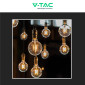 Immagine 4 - V-Tac VT-1956 Lampadina LED E27 6W Globo G125 Filament in Vetro Ambrato - SKU 214473