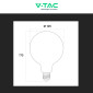 Immagine 6 - V-Tac VT-1956 Lampadina LED E27 6W Globo G125 Filament in Vetro Ambrato - SKU 214473