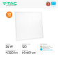 Immagine 4 - V-Tac VT-61036 10 Pannelli LED Quadrati 60x60 36W SMD Chip Samsung da Incasso con Driver - SKU 23624 / 23625
