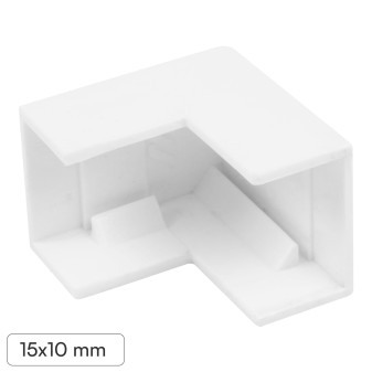 Elmark Angolo Esterno per 2 Canaline Passacavi 15x10mm