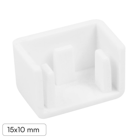 Elmark Tappo di Chiusura Canaline Passacavi 15x10mm in Plastica Bianca Elmark Tappo di Chiusura Canaline Passacavi 15x10mm in Plastica Bianca