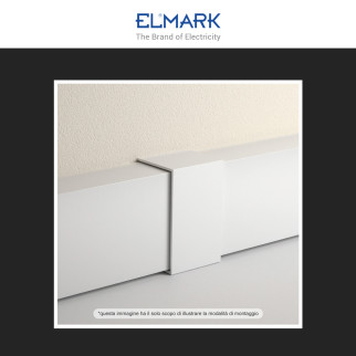 Elmark Connettore Giunto per 2 Canaline Passacavi 15x10mm