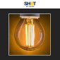 Immagine 6 - Bot Lighting Lampadina LED E14 6,5W MiniGlobo P45 Filament in Vetro Trasparente - mod. WLD3006X2 / WLD3006X3