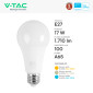 Immagine 5 - V-Tac Pro VT-21017 Lampadina LED E27 17W Goccia A65 SMD Chip Samsung - SKU 23687 / 23214 / 23215