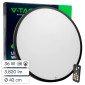 Immagine 1 - V-Tac VT-8630 Plafoniera LED Rotonda 36W SMD IP44 con Sensore di Movimento e Crepuscolare Colore Nero - SKU 76711