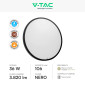 Immagine 2 - V-Tac VT-8630 Plafoniera LED Rotonda 36W SMD IP44 con Sensore di Movimento e Crepuscolare Colore Nero - SKU 76711