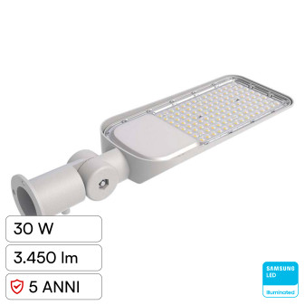 V-Tac VT-39ST Lampada Stradale LED Samsung SMD IP65 Grigio