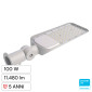 Immagine 1 - V-Tac VT-139ST Lampada Stradale LED 100W SMD Chip Samsung Lampione IP65 Colore Grigio - SKU 2120426