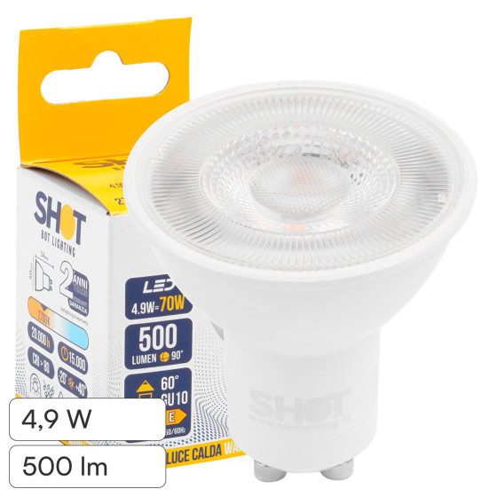 Acquista Bot Lighting Shot Lampadina LED GU10 6W Faretto Acquista Bot Lighting Shot Lampadina LED GU10 6W Faretto