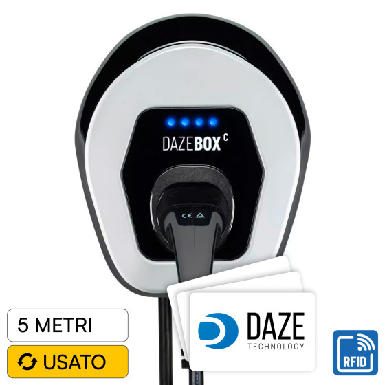 Wallbox 7,4kW Monofase IP55 con Cavo Tipo 2 Bluetooth Wi-Fi Daze Wallbox 7,4kW Monofase IP55 con Cavo Tipo 2 Bluetooth Wi-Fi Daze