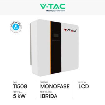 Inverter 5kW Monofase On-Grid / Off-Grid IP65 CEI 0-21 V-Tac