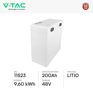 VT-48200B Accumulatore 9.60kWh Impianti Fotovoltaici V-Tac