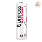 Immagine 2 - Uniross Max Power Pile Alcaline Stilo AA LR6 Mignon 1,5V per Sveglie Orologi Giocattoli Telecomandi - Blister da 4 batterie