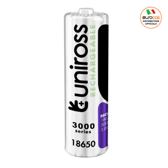 Uniross 3000 Series Pila Ricaricabile 18650 Ioni di Litio