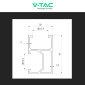 Immagine 3 - V-Tac Binario in Alluminio 200cm per Pannelli Solari Fotovoltaici Colore Nero - Confezione da 4 Supporti - SKU 11997