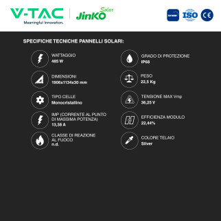 14 Pannelli Solari + Inverter Monofase 6kW + Accumulo + Quadri DC/AC