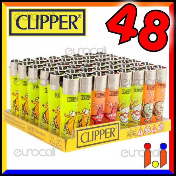 Clipper Large Fantasia Sea Animals 2 - Box da 48 Accendini C26 Clipper Large Fantasia Sea Animals 2 - Box da 48 Accendini C26