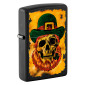 Zippo Accendino a Benzina Ricaricabile e Antivento con Fantasia Leprechaun Skull Design - mod. 46244