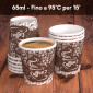 Immagine 2 - Bicchierini da Caffè in Carta Riciclabile con Fantasia Coffee Liberty da 65ml - Confezione da 50 Bicchieri