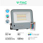 Immagine 2 - V-Tac VT-44053 Faro LED 50W Faretto SMD RGB+W IP65 Dimmerabile con Telecomando Colore Nero - SKU 23463