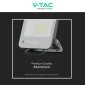 Immagine 7 - V-Tac VT-44053 Faro LED 50W Faretto SMD RGB+W IP65 Dimmerabile con Telecomando Colore Nero - SKU 23463