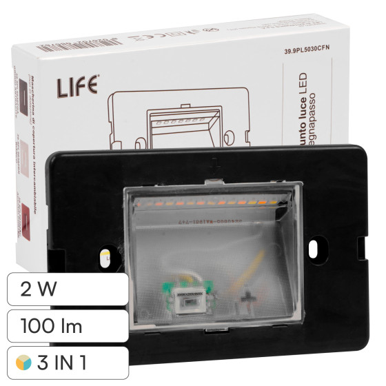 Life Punto Luce LED 2W da Incasso SMD per Scatola 503 CCT 3in1 IP65 Life Punto Luce LED 2W da Incasso SMD per Scatola 503 CCT 3in1 IP65