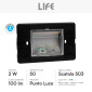 Immagine 2 - Life Punto Luce Segnapasso LED 2W da Incasso SMD per Scatola 503 CCT Changing Color 3in1 IP65 - mod. 39.9PL5030CFN