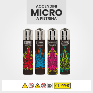 Clipper Micro Accendino a Pietrina Electric Weed 48 Accendini