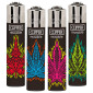 Immagine 1 - Clipper Micro Accendino a Pietrina Piccolo Ricaricabile con Fantasia Electric Weed - Serie da 4 Accendini