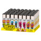 Clipper Micro Accendino a Pietrina Piccolo Ricaricabile con Fantasia Skull Corpz - Box da 48 Accendini
