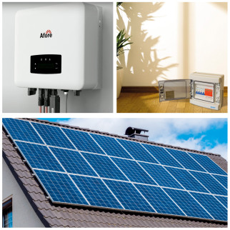 Kit 12 Pannelli Solari 410W + Inverter Monofase 3,6kW + Quadri DC/AC