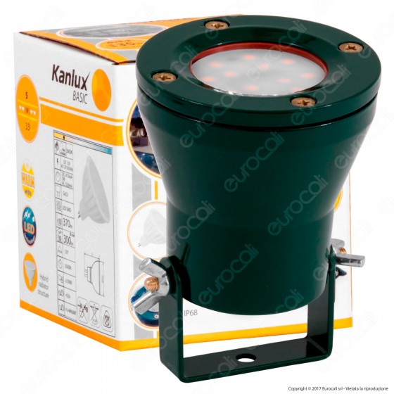 Kanlux Akven LED Portalampada IP68 per Lampadine GX5,3 - Faretto LED Kanlux Akven LED Portalampada IP68 per Lampadine GX5,3 - Faretto LED