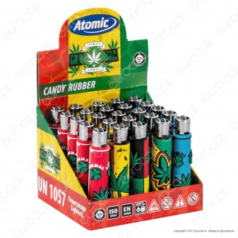 Atomic Candy Rubber Accendino Mini Ricaricabile - Box da 25 Accendini