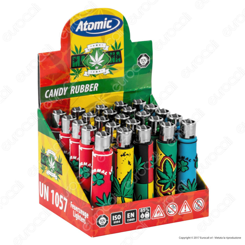 Atomic Candy Rubber Accendino Mini Ricaricabile - Box da 25 Accendini Atomic Candy Rubber Accendino Mini Ricaricabile - Box da 25 Accendini