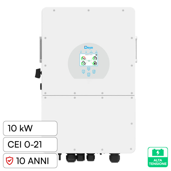 V-Tac Inverter Trifase Ibrido On-Grid / Off-Grid 10kW IP65 CEI 0-21 V-Tac Inverter Trifase Ibrido On-Grid / Off-Grid 10kW IP65 CEI 0-21