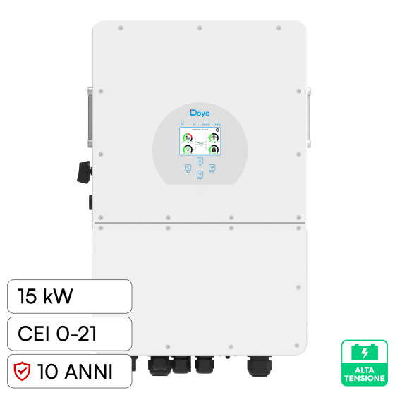V-Tac Inverter Trifase Ibrido On-Grid / Off-Grid 15kW IP65 CEI 0-21 V-Tac Inverter Trifase Ibrido On-Grid / Off-Grid 15kW IP65 CEI 0-21